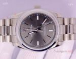 Replica Rolex Oyster Perpetual New Gray Dial Stainless Steel Watch